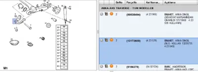 PSA 13226735 Dingil Arka Bkaret Com-C 13173600 13226735 423539 423549