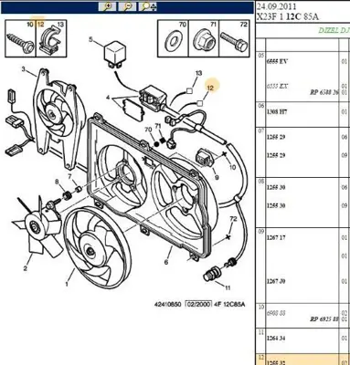 PSA 1255.32 Vantilatör Kancası  1255.32