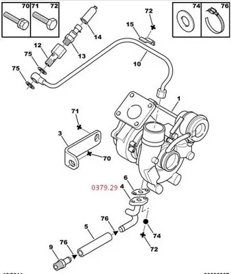 PSA 0379.29 Turbo Dönüş Borusu 0379.29