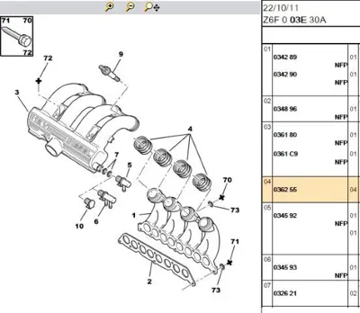 PSA 0362.55 Emme Manifolt Ara Rekoru 36255
