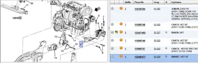PSA 13248477 Motor Kulağı Braketi Sağ Astra J A14nel 13248477 684136