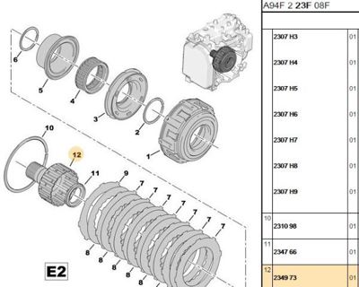 PSA 2349.73 Otom.Şanz Plaka Göbeği  2349.73