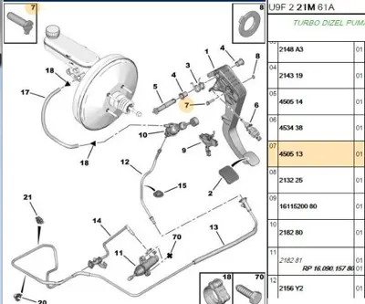 PSA 4505.13 Fren Pedal Pimi 4505.13