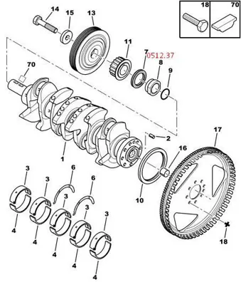 PSA 0512.37 Krank Dişli Alt Pulu Ew10j4 Ew12j4 Ew10j4  206 307 308 406 407 607 806 807  C4 C5 Ii C5 X7 C8 Evasion Xsara Ii 51230 0512.30 51230 51230 