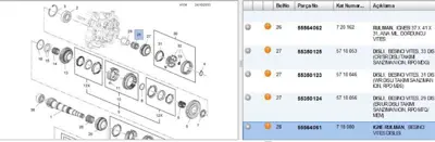 PSA 55564061 Rulman 5. Vites İçi F17 şanzıman 55350154 55564061 5718049 718080 718797 90578329