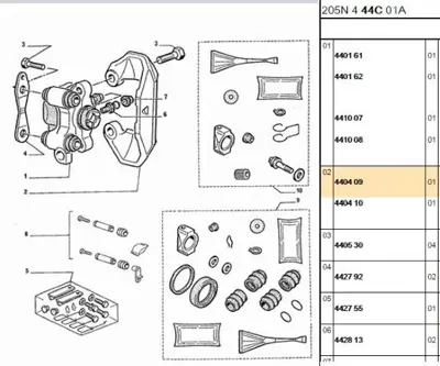 PSA 4404.09 Sol Kaliper Tutucu  4404.09