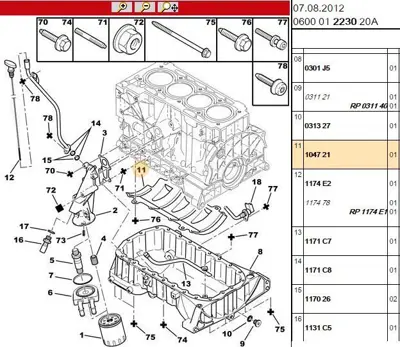 PSA 1047.21 Yağlama Tapası  1047.21