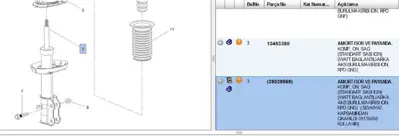 PSA 39039568 On Amortisor Sag Opel Astra K 39039568