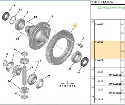 PSA 3103.99 Mahruti Dislisi 310399 3103.99 310399 310399 