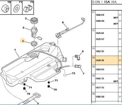 PSA 1528.39 Depo Lastiği  1528.39