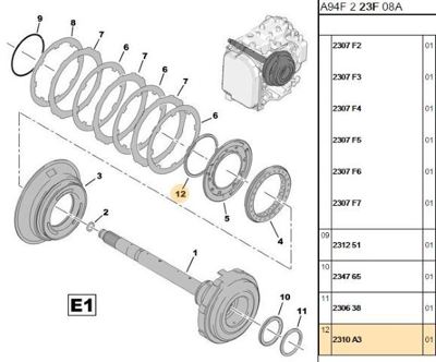 PSA 2310.A3 Otom.Şanz Durdurma Sekman 2310A3