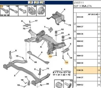 PSA 5144.26 Bağlantı Cıvatası 5144.26