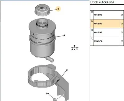 PSA 4018.95 Dıreksıyon Yağ Kabı Kapağ 4018.95