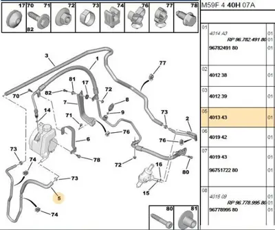 PSA 4013.43 Direksiyon Yağ Hortumu  4013.43