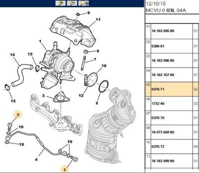 PSA 0376.71 Turbo Hortum Baglan Vıda 0376.71