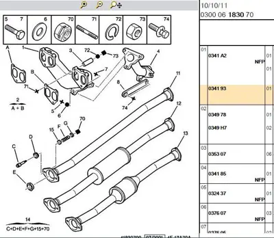 PSA 0341.93 Exh Manıfold 0341.93