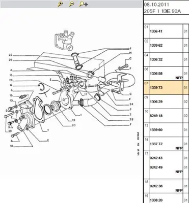 PSA 1339.73 Conta Dizel  1339.73