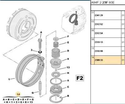 PSA 2399.33 Otom.şanzıman Fren Kiti  2399.33