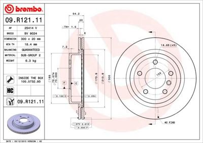 BREMBO 09.R121.11 Fren Diski Arka E89 34216782605