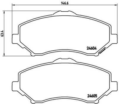 BREMBO P 11 022 Fren Balatasi On  Fiat Freemont 3.6 4×4 2.0 Jtd 11-  68003701AA
