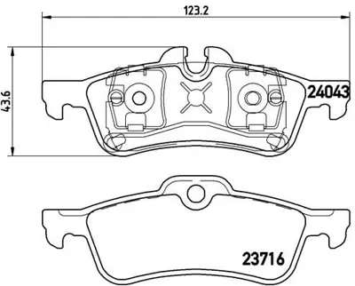 BREMBO P 06 032 Fren Balatasi Arka R50/R52/R53 34216762871