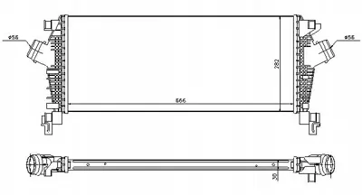 ORIS IOP504030 Brazıng Intercooler Opel Insıgnıa 14ı 08 666x282x30  1302216 13330387 820M90A TSP0755004 OLA4640 OL4640 7073005 370180014 PRD3479 30318