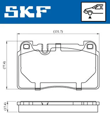 SKF VKBP80225 Fren Balata On 13> Q5 2.0tdi-3.0tdi 8R0698151D 121573 8R0698151K 8R0698151G 8R0698151AA 9950 BL2757A1 MDB3313 986494694 8DB355021331
