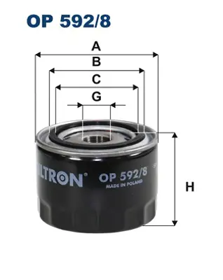 FILTRON  OP592.8 Yag Filtresi Ducato Iii Iveco Daily 2.3jtd 06> Karsan J10 Jest 2.3jtd 13> E4 E5 2995811 OC1222 71779555 P766162 B7496 OP5928 986627652 E107606 COF101107S LF17497