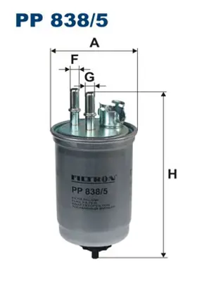 FILTRON  PP838.5 Mazot Filtresi Connect 1.8tdci 75ps 02>05 Focus 1.8tdci 75ps -90ps 01>05 1150868 4722 ALG2076 2S4J9155AA 450906407 WK85318 FN155T LATG70 P9910 ELG5329