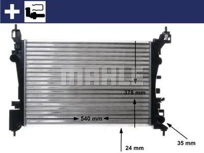 BEHR MAHLE  CR1182000S Motor Su Radyatörü Opel Corsa D-Corsa E 1.2-1.4 A12xer A12xel B12xel A14xer B14xer 11> (540x378x23) 1300312 13399870 8MK376756321 53115 13249566 1073137 1300339 OL2574 OLA2574 630743