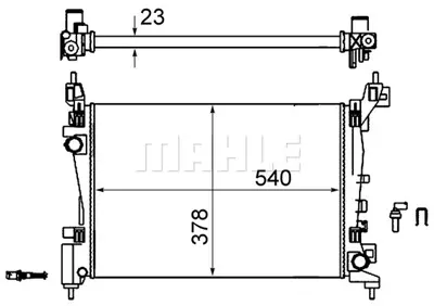 BEHR MAHLE  CR1182000S Motor Su Radyatörü Opel Corsa D-Corsa E 1.2-1.4 A12xer A12xel B12xel A14xer B14xer 11> (540x378x23) 1300312 13399870 8MK376756321 53115 13249566 1073137 1300339 OL2574 OLA2574 630743