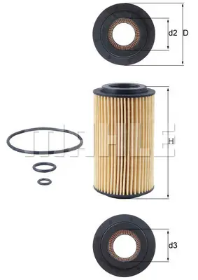 BEHR MAHLE  OX153D3 Yag Filtresi Mercedes Om611 W203 W211 W210 W639 B901>b904 A6111800009 L311 FA5587ECO CH9301ECO 8660005315 IOF4098 11849425 5086301AA LFOE207 CH9301