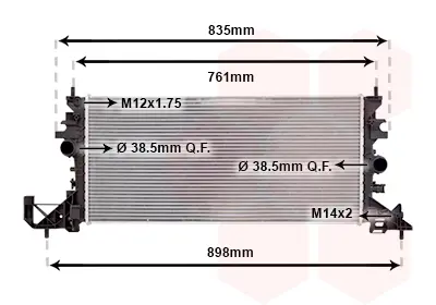 ORIS  BOP536026 Radyatör Al/Brz Opel Astra K (B16) 1.0 1.2 1.4 1.6 Turbo 1.5crdi 1.6cdti 15=> (Mt) 13453906 39109107 39109109 39185891 39185893 39055162 13453907 M0201330 630797 8MK376908794
