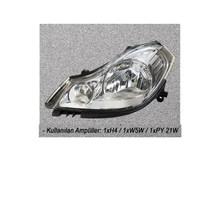 AYFAR GVA 7133055 Far Sol Renault Symbol Ii 08>(Elektrikli+motorlu) (H4) 260606079R 60210141 7701070630 RN4044804 20C180052B 5511175LLDEM BSG75800016 2012180052 75800016 75800030