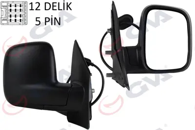 GVA  1075525 Diş Dikiz Aynasi Sağ Transporter T5 Multivan 04> Elektrikli+isitmali+konveks  5 Fiş Vm-373ehr 7E1857522A 6102021232985P 13586 95673881 6433985 4047G04 55335529 V10690034 10463842 1189304980