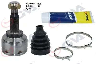 GVA  4414210K Aks Kafasi Diş Ön Symbol-Thalia/Logan Ii/Sandero 1.5 Dci (12-) (23x22x49) 143.00mm 391014946R 850173 151850 250512 R467LN 391018888R 60321 R467L 3603250 391014232R