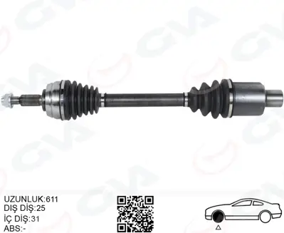 GVA  4419008 On Aks Sag Komple Dacia Duster 10> 4x4 6ileri 391009882R 8201505583