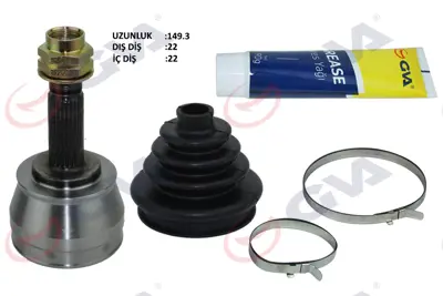 GVA  4421003K Aks Kafasi Diş Ön Palio/Albea 1.2 (03-07) (22x22x47) 150mm 46307406 817016 12351965 18893 CVJ543610 151416 3610K 607416 VKJA3160 854015135