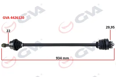 GVA  4426120 Komple Aks Sağ Tempra 1.4i (92-99) (934mm) 18232150 5959 7735107 13250859 24785 26119529 374818 OP3304 OA926AN 374632