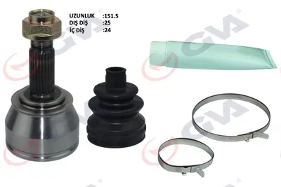 GVA  4429001K Aks Kafasi Diş Ön Doblo 1.9 Jtd (01-) Doblo-Albea 1.3 Mtj (05-) (25x24x51) 152mm 46308206 760187 12045 2144980056 17024 817031 46307906 T412045 302015100096 46307659