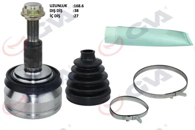 GVA  4475220K Aks Kafasi Diş Ön Transporter T5 1.9 Tdi (04-10) (Axb) (38x27x63) 168.5mm 7H0407321A 7H0498099 7E0407451X 7E0407271FX 7H0407271T 7E0407271FV 7H0407451JX 7E0407272NV 7E0407272AH 7E0407452CX