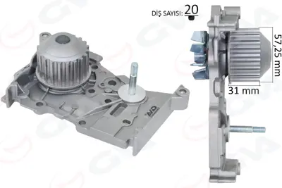 GVA  5214310 Devirdaim Renault Clio Ii 98> Clio Iii 05> Fluence 10> Kangoo 97> Laguna I 97> Laguna Ii 01>05 Megane I-Ii-Iii Scenic I-Ii-Ii Symbol Ii 08> Dokker 12> Sandero 08> 1.4 1.6 210100753R 16130270001 60921239 FWP1778 P842S D1R015TT CXP1841S PA970S 210105707R 210105296R
