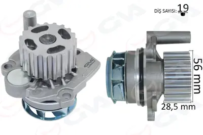 GVA  5275824 Devirdaim Crafter-T6-A3-Jetta-Caddy-Polo-Passat 1.2-1.6-2.0 Tdi Cayb/C/D-Caab/C-Ckub-Cffb-Cfwa-Caga 03L121011 03L121011J 03L121011P