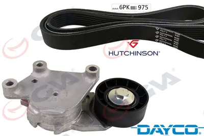 GVA  59A4321OE Alternatör Gergi Kiti P206-P307-P1007-C3-C4-Fiesta-Focusii-Cmax-Fusion 1.4-1.6 Tdi-Hdi Ac+ Y60115909A 6PK975 1689148 1126PK975 6PK976 4C260849E 9682237380 37903137F 5750YQ 5750FW