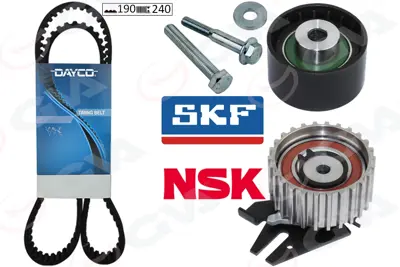 GVA  59T2530D Eksantrik Gergi Kiti(190x240) Bravo 96>doblo 01>marea(99-02)-Idea 04>1.9jtd (Ktb317) (Dayco Kayiş) 71736726 10530062210 10VKMA02179 QBK658 KTB317 KD45833 154968K2 KT1404 KT1404W2 F914499V