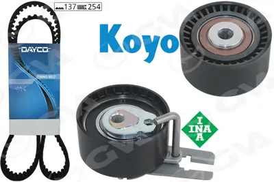 GVA  59T4315OE Eksantrik Gergi Kiti P206-P207-P307-P308-P407-P3008-Expert-Partner-Berlingo-Jumpy-C2-C3-C4-C5- Xsara-Focus Ii-Fiesta V-Vi Volvo S40-C30-V50-Fiat Scudo Euro4 1.6 Hdi-Tdci 3M5Q8A615CA KD45942 723054 VKMA03259 831P2 SK1424 9V2Q8A615AA 1690273 31251700 9467629080