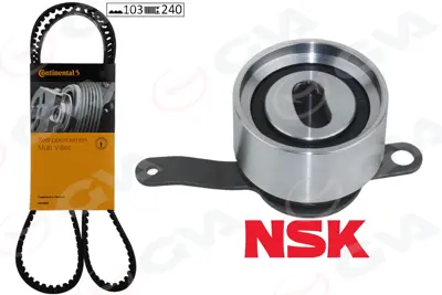 GVA  59T9208 Triger Kayiş Seti (Eksantrik Seti) Honda Civic 1.4l D14a4 D14a8 D14z2 Sohc  (El4 Ej9 Mb2 Kasa) 96-01 (1 Kayiş + 1 Rulman) (103x240) 14400P1GE01 103HP240 8831 6141PO8305 WG1432178 ADH273752 ZRK1160 103XR24 SKF11927 103HTDP24