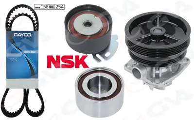 GVA  59WPK2140D Devirdaimli Eksantrik Gergi Kiti (158x254) Brava(95-01)-Doblo (01-)-Palio-Albea(96-)-Marea(97-02)1.6 71736715 WG1097409 K015432XS SMATK0093 55211287 F904321V ASTK0839 40055z 162KF KDB269