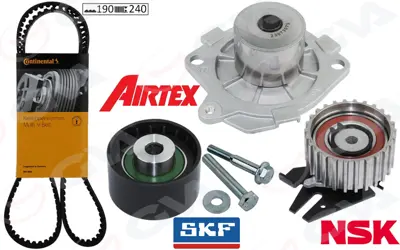 GVA  59WPK2530C Devirdaimli Eksantrik Gergi Kiti(190x240) Bravo 96>doblo 01>marea(99-02)-Idea 04>1.9jtd (Ktb317) 71736726 10530062210 10VKMA02179 QBK658 KTB317 KD45833 154968K2 KT1404 KT1404W2 F914499V