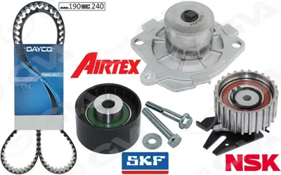 GVA  59WPK2530DB Devirdaimli Eksantrik Gergi Kiti(190x240) Bravo 96>doblo 01>marea(99-02)-Idea 04>1.9jtd (Ktb317) (Teflonlu Kayiş) 71736726 10530062210 10VKMA02179 QBK658 KTB317 KD45833 154968K2 KT1404 KT1404W2 F914499V